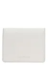 Acne Studios White Card-holder With Embossed Logo In Hammered Leather Man In Multicolor