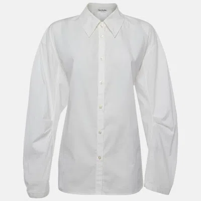Pre-owned Acne Studios White Cotton Poplin Button Up Cut Out Shirt M