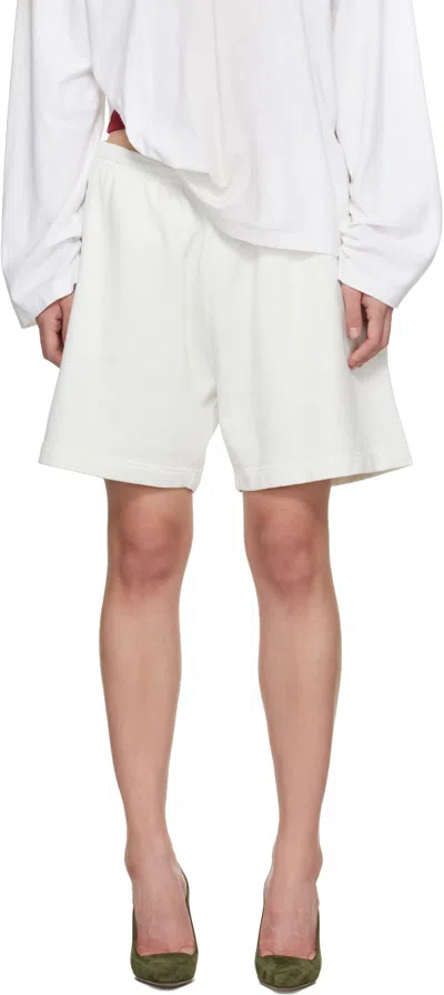 Acne Studios White Cotton Shorts