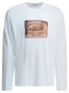 Acne Studios White Cotton T-shirt In Blue