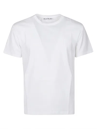 ACNE STUDIOS WHITE CREWNECK SOLID T-SHIRT