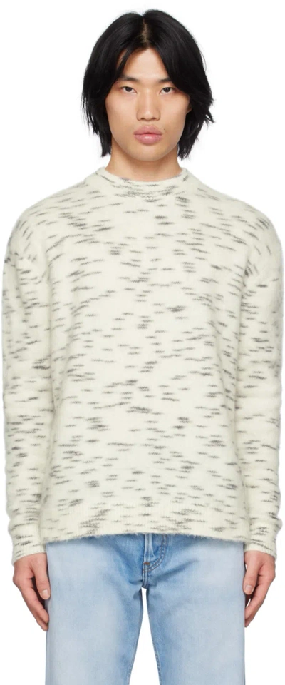 Acne Studios White Crewneck Sweater In Aeg Off White