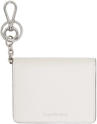 Acne Studios White Folded Leather Wallet In 100 White