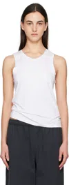 Acne Studios White Jersey Tank Top In 183 Optic White