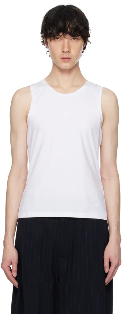 Acne Studios White Jersey Tank Top In 183 Optic White