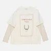 Acne Studios White Layered T-shirt With Print Women In White