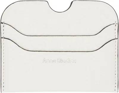 Acne Studios White Leather Card Holder In 100 White