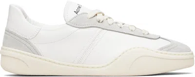 Acne Studios White Leather Sneakers In Multi