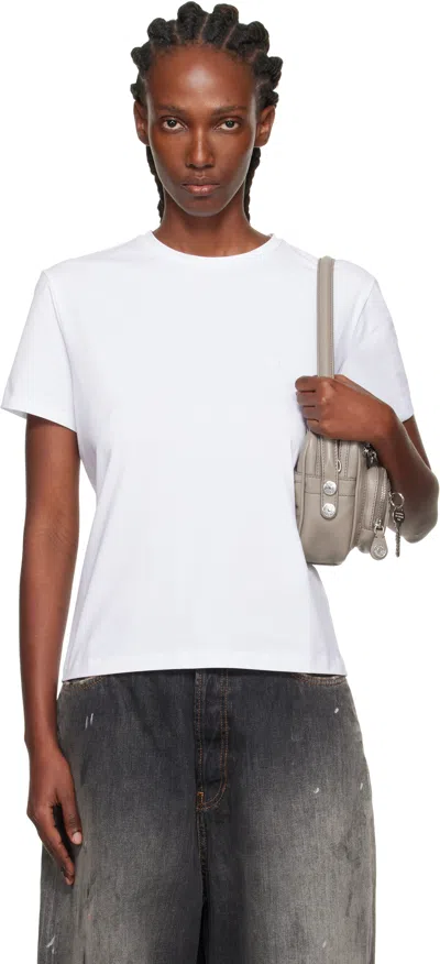 Acne Studios White Logo Patch T-shirt In Multi