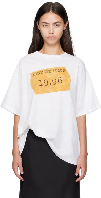 Acne Studios White Logo T-shirt