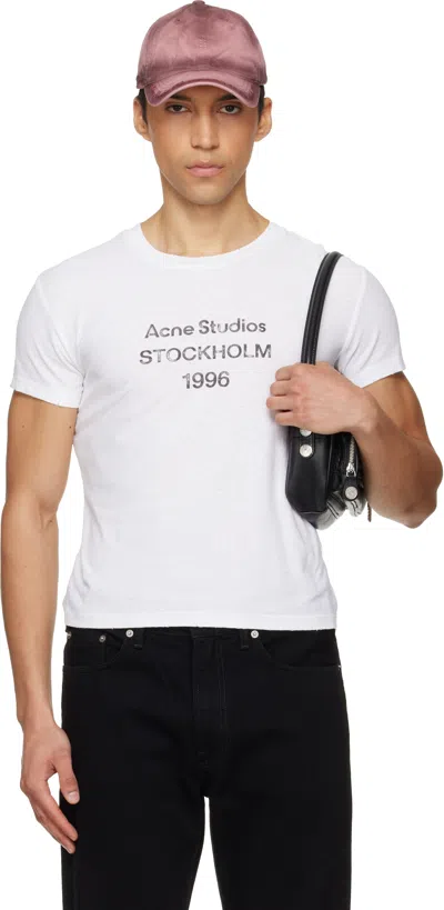 ACNE STUDIOS WHITE LOGO T-SHIRT