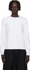 Acne Studios White Long Sleeve Regular Fit T-shirt In White