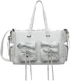 Acne Studios Multiple-pockets Shoulder Bag In Ahx White/grey