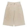 Acne Studios White Painted Denim Shorts White In White