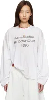 Acne Studios White Relaxed Fit Logo T-shirt In White