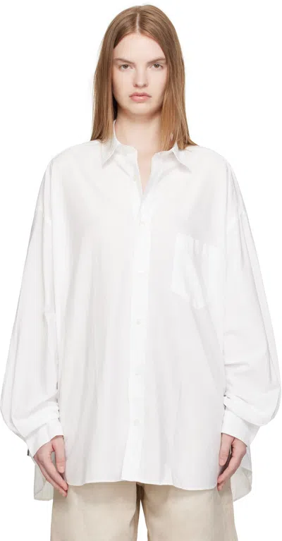 Acne Studios White Selvedge Logo Poplin Shirt