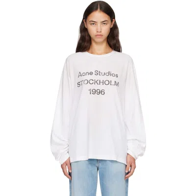 Acne Studios White Sprayed '1996' Logo T-shirt