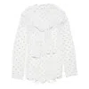 Acne Studios Layered Tie-neck Distressed Polka-dot Georgette Blouse In Neutral