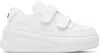 Acne Studios White Velcro Strap Platform Sneakers