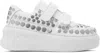Acne Studios White Velcro Strap Platform Sneakers In 183 Optic White
