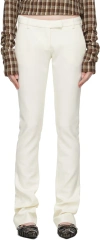Acne Studios White Wool Trousers In Dbg Cream White