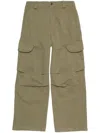 Acne Studios Men Wide-leg Cotton Trousers In Green