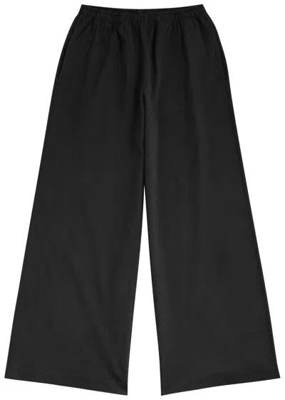 Acne Studios Straight-leg Cotton-twill Trousers In Black