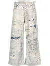 Acne Studios Repair Mid-rise Wide-leg Jeans In Clear Blue