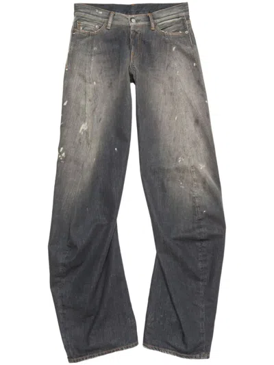 Acne Studios Wide-leg Denim Jeans In Black