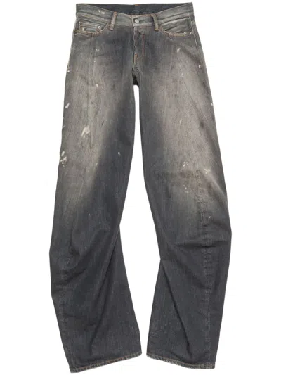 Acne Studios Wide-leg Denim Jeans In Black