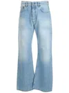 Acne Studios Wide-leg Denim Pants With Vintage-inspired Wash In Blue