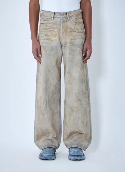 Acne Studios Wide-leg Distressed Pants In Pattern