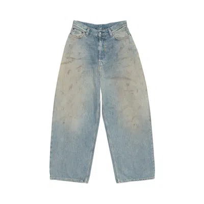 Pre-owned Acne Studios Wide Leg High Waisted Jeans 'mid Blue' | Women's Size Xl