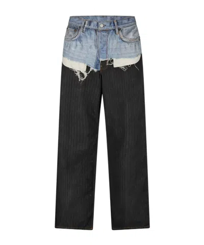 Acne Studios Wide Leg Jeans In Black