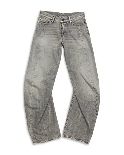 Acne Studios Wide Leg Jeans In Washed Black In Gray