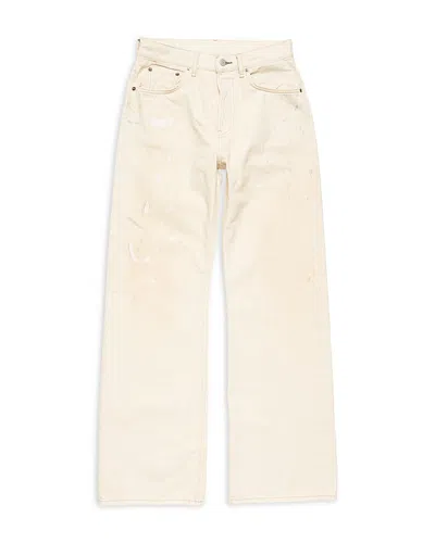 ACNE STUDIOS WIDE LEG JEANS IN WHITE