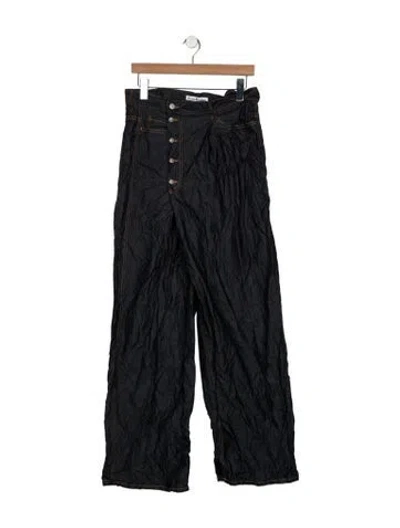 Pre-owned Acne Studios Wide Leg Pants In Black