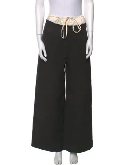 Pre-owned Acne Studios Wide Leg Pants In Black
