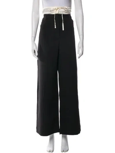 Pre-owned Acne Studios Wide Leg Pants In Black