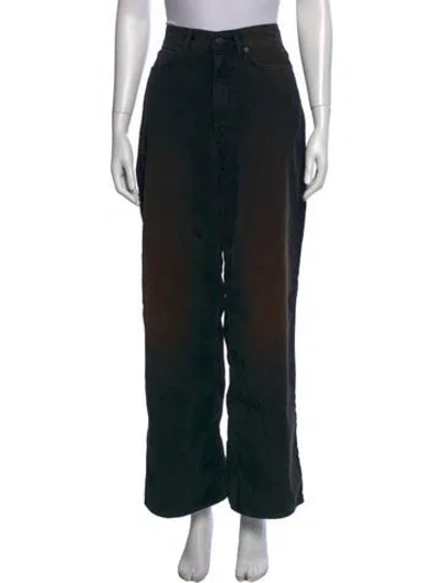 Pre-owned Acne Studios Wide Leg Pants In Black