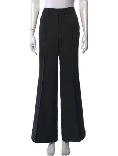 Pre-owned Acne Studios Wide Leg Pants In Black