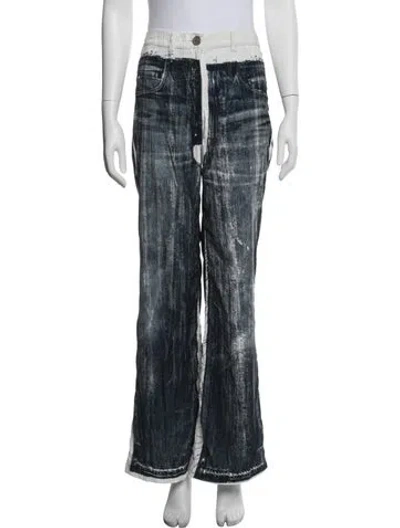 Pre-owned Acne Studios Wide Leg Pants In Blue