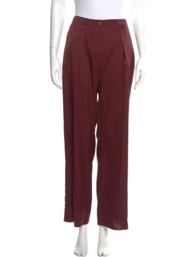 Pre-owned Acne Studios Wide Leg Pants In Burgundy