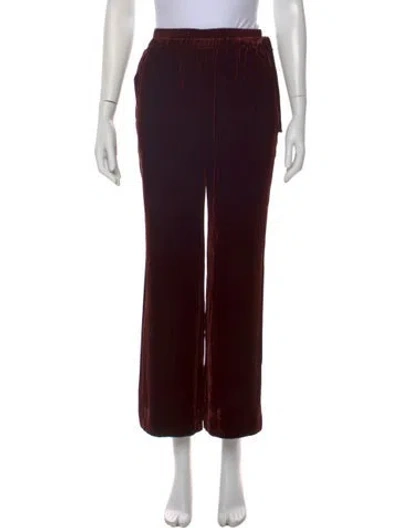 Pre-owned Acne Studios Wide Leg Pants In Burgundy
