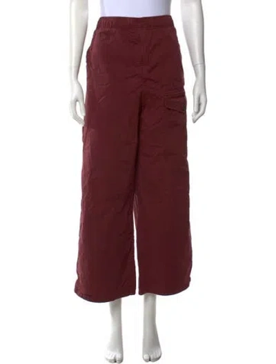 Pre-owned Acne Studios Wide Leg Pants In Burgundy