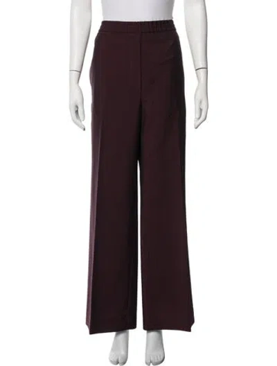 Pre-owned Acne Studios Wide Leg Pants In Burgundy
