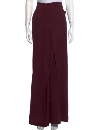 Pre-owned Acne Studios Wide Leg Pants In Burgundy