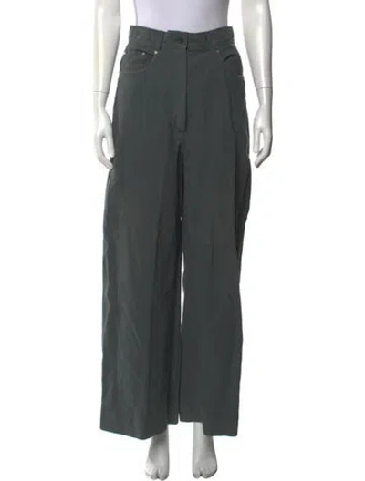 Pre-owned Acne Studios Wide Leg Pants In Green