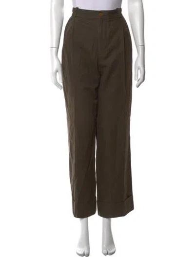 Pre-owned Acne Studios Wide Leg Pants In Green