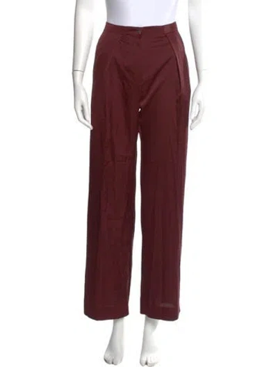 Pre-owned Acne Studios Wide Leg Pants In Red